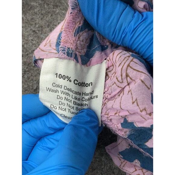 HANNAH ARTWEAR Chloe Floral Cross Back Maxi Dress Pink Blue Designer 2 US M - Picture 5 of 5